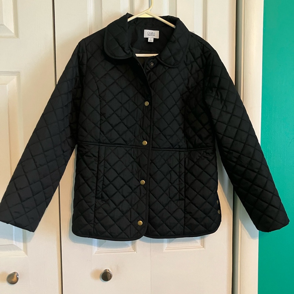 Croft & Barrow Black and Gold Puffer Jacket